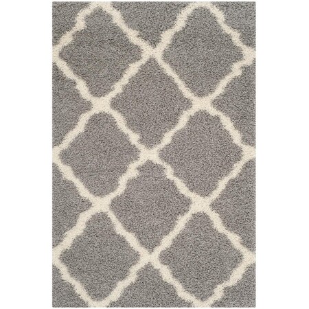 Safavieh Dallas Shag Large Rectangle Rug, Grey and Ivory - 10 x 14 ft. SGD257G-10